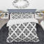 Ensemble de housse de couette moderne noir et blanc quadrilobe I-109155801