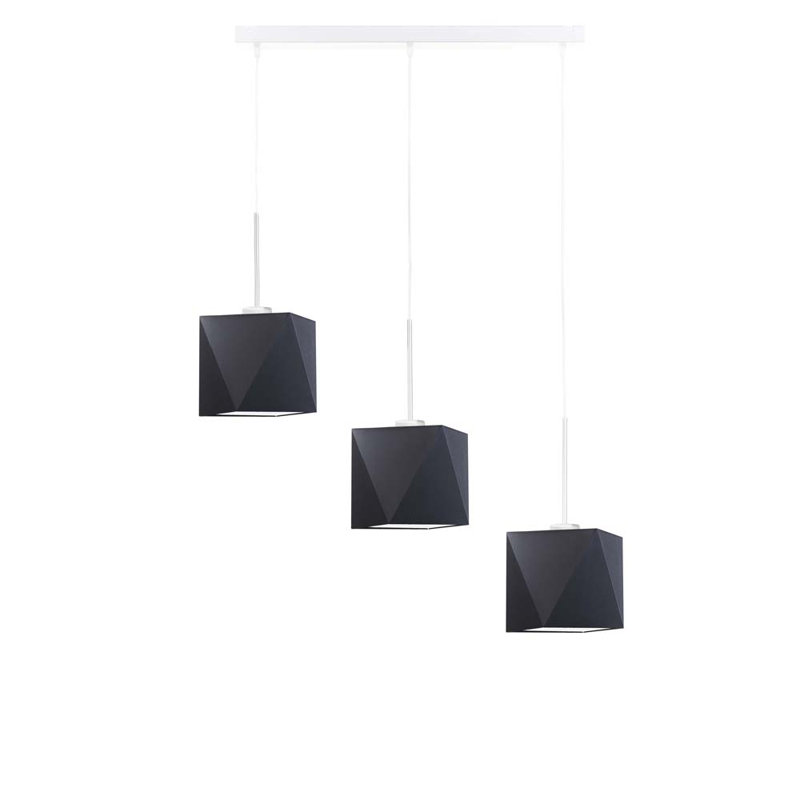 Deneise 3 - Light Kitchen Island Pendant, White, Black