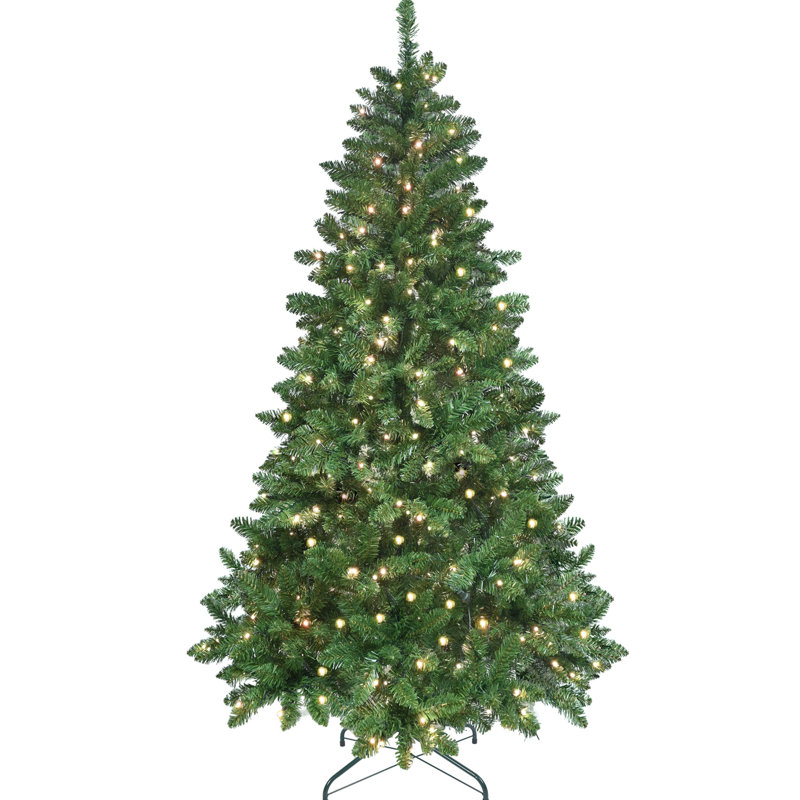 Arbre de Noël intelligent de 7 pi avec éclairage contrôlé par Wi-Fi, 1063 branches, 38 fonctions, synchro musicale et assemblage facile 400 lumières, conseils, modes, conception à charnières