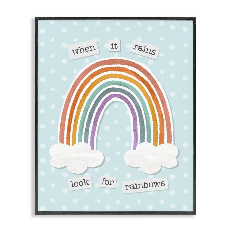 «When It Rains Look For Rainbows», estampe numérique, conception de Jilly Jack Designs, H 14 po x l 11 po