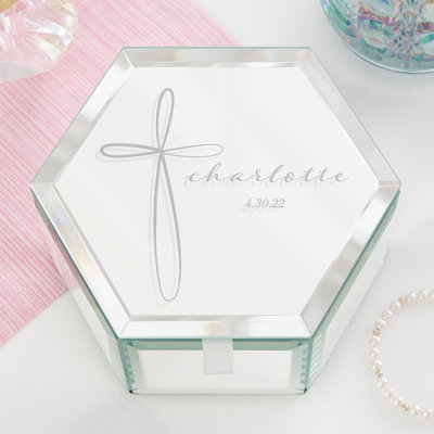 Glass Trinket Dish + Mirror