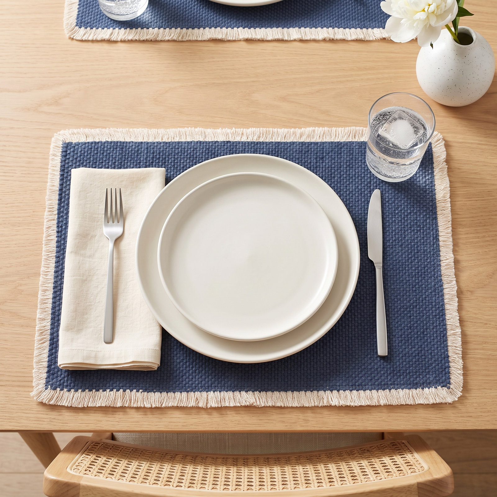 Morrone Cotton Placemat, Dutch Blue