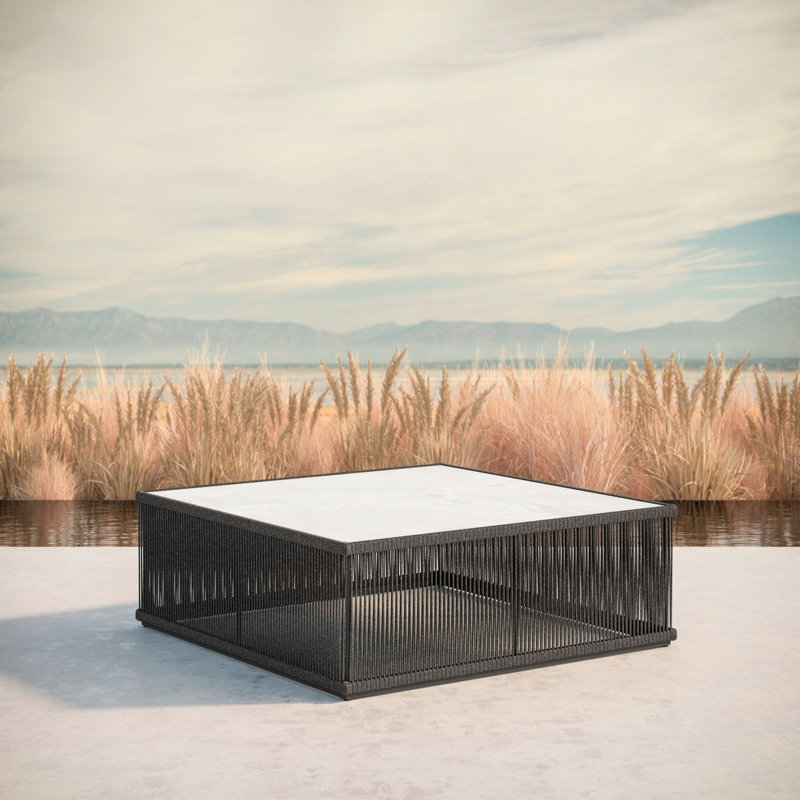 Malta Square Coffee Table Dekton Top, Pebble, Helena