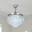 Ventilateur de plafond 42 "en cristal moderne avec lumière DEL et télécommande, 3 couleurs changeantes, 3 vitesses, minuterie