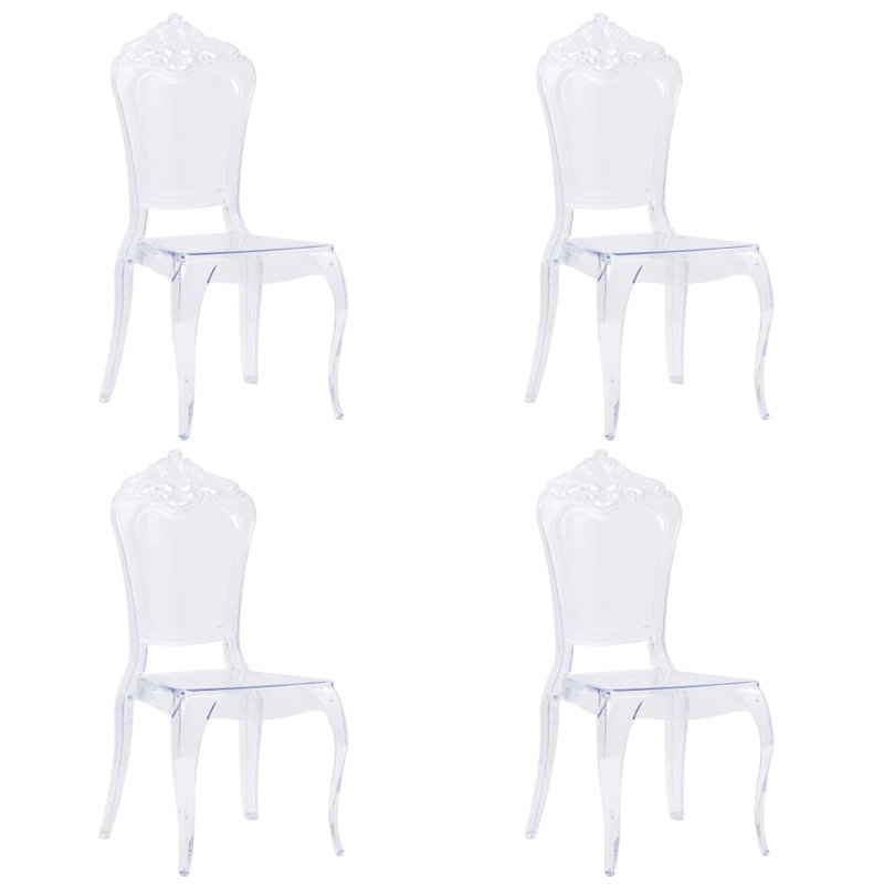 Draveil Patio Dining Side Chair, Clear