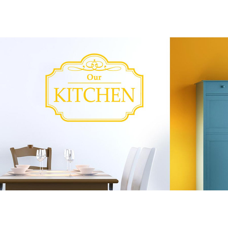 Abstract Wall Decal, Dark Yellow, Medium