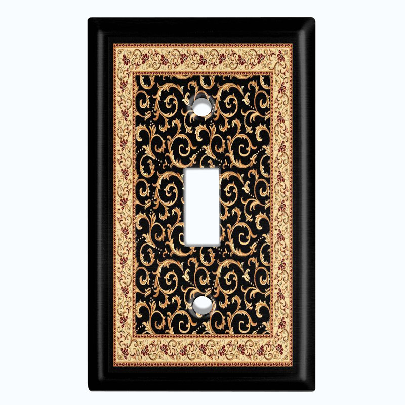 Patterned 1 - Gang Toggle Light Switch Standard Wall Plate
