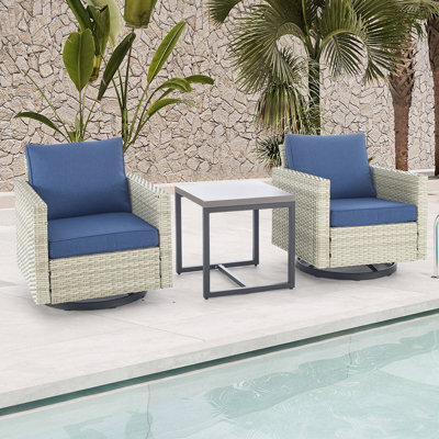 Ingvald 2 - Person Outdoor Seating Group with Cushions