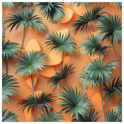Tropical Palm Leaves Canvas Gallery Wrap in Many Sizes