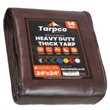 24 ft. x 24 ft. 14 Mil Heavy Duty Polyethylene Tarp, Waterproof, UV Resistant