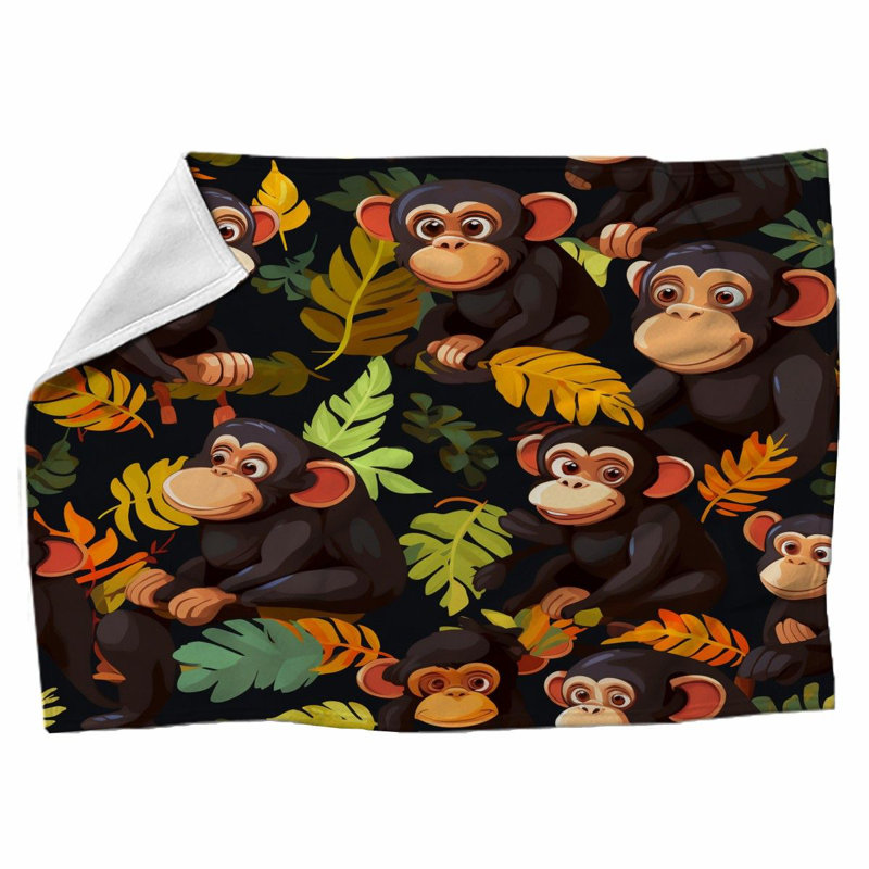 Machine Printed Throw Blanket, 68" W x 80" L