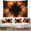 Tapisserie floral brun noir fractal-28501811
