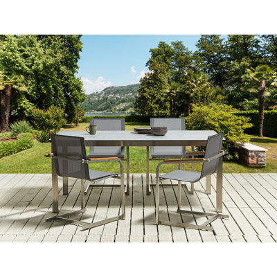 Cloise 4 - Person Patio Dining Set Rectangular Table