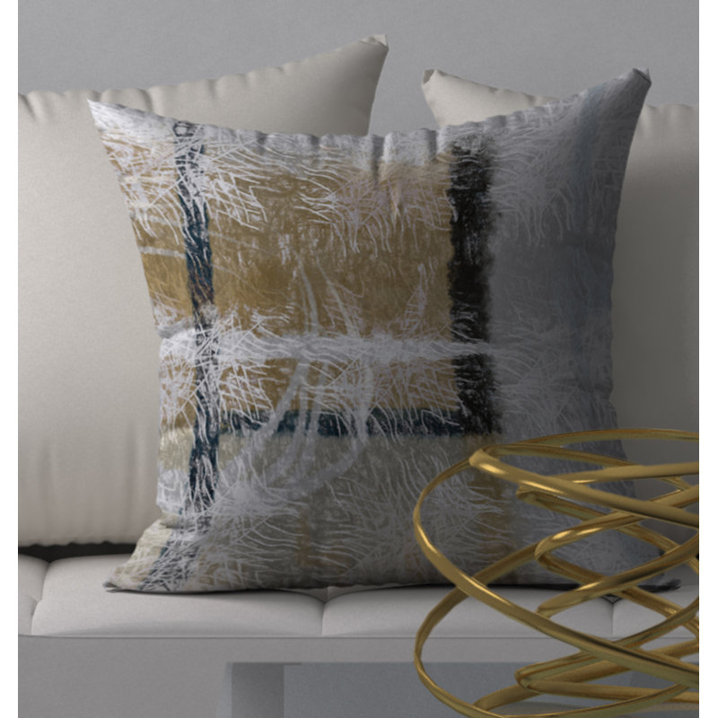 Abstract Reversible Throw Pillow, 20" x 20"