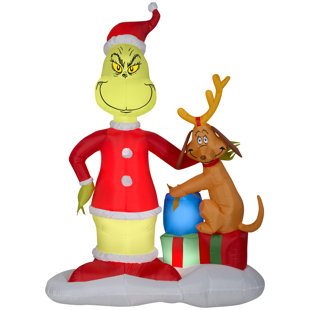  The Grinch Car Buddy Inflatable Christmas Decoration (Grinch  Dressed as Santa Claus) : Toys & Games