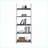 5-Tier Ladder Shelf, Modern Storage Rack with Rubber Wood Frame &amp; MDF Shelves | Solid Wood+MDF-58767525