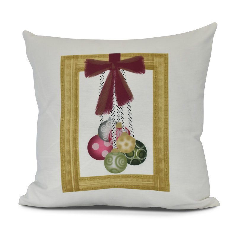 Holiday Essence Outdoor Reversible Throw Pillow, Yellow, 26" x 26"