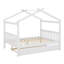Lit en bois avec lit gigogne-1042458848