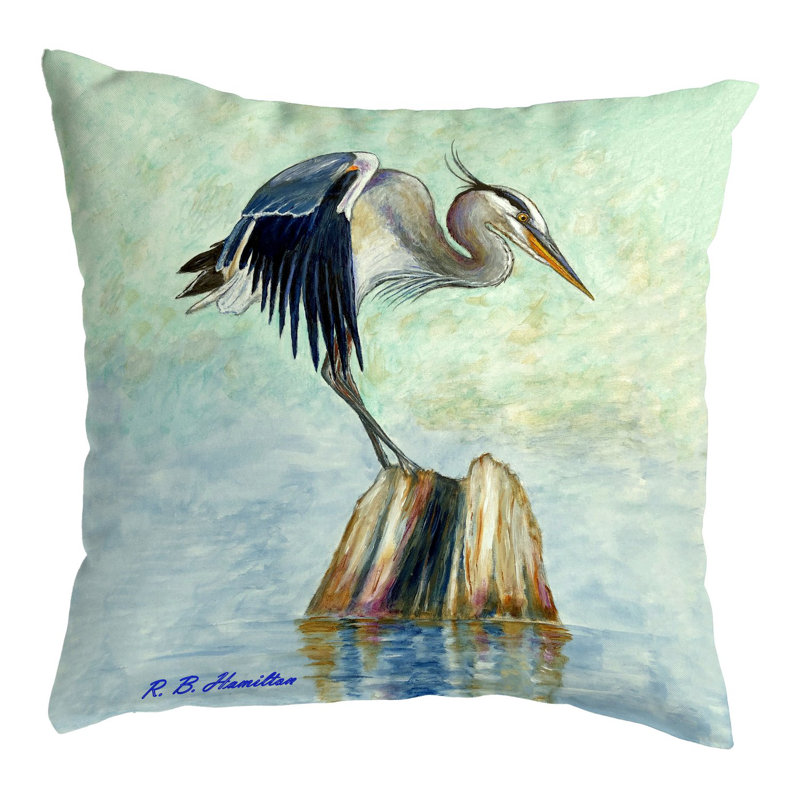  Housse et insert de coussin extérieur carré Balancing Heron, 12 po x 12 po