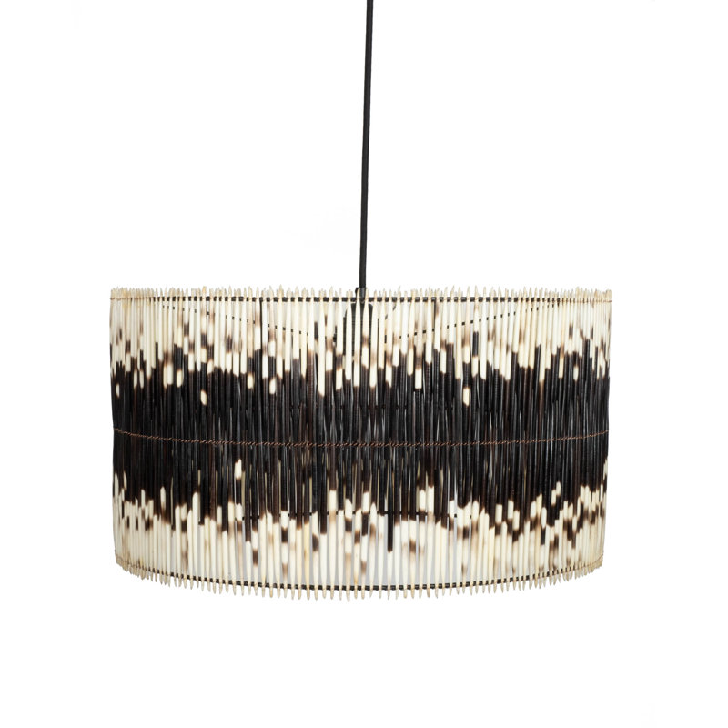 Porcupine Quill Drum Light Pendant