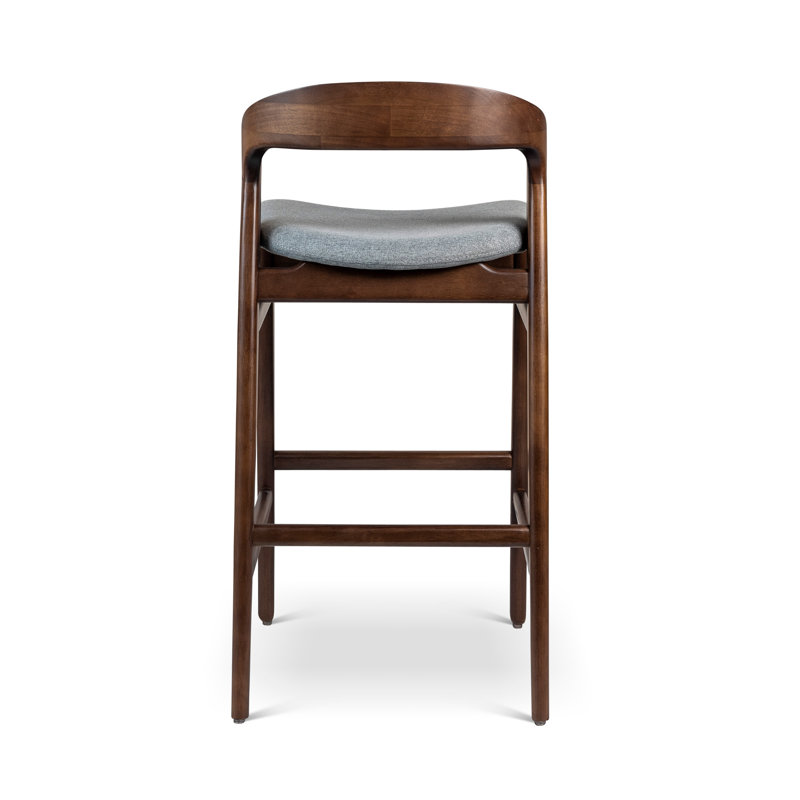Modern Brazilian Velma Counter Stool, Bar Stool (29.25” Seat Height), Medley Ivory Performance Basketweave