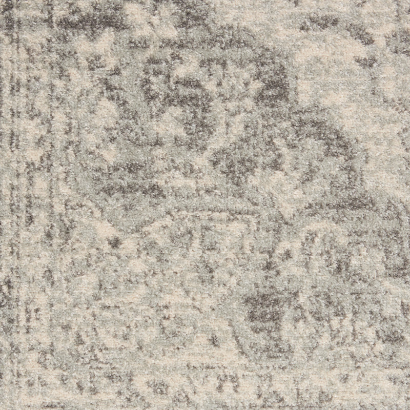 Tapis oriental ivoire / gris Timera, Rond 4 pi