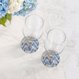 Chevron Opulence Vegan Leather Round Coasters