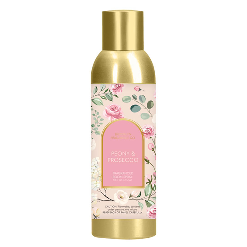 Parfum d'ambiance 6 oz Brooklyn Fragrance Co - Arches - Ombre pivoine et Prosecco, Pivoine florale / Prosecco