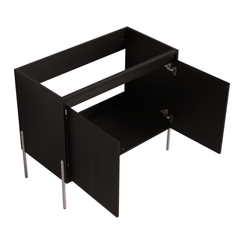 Meuble-lavabo sur pied 36 po, armoire de rangement avec portes à fermeture douce - excluant l'évier