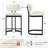 Alrick Modern Upholstered 25.6" Counter Height Kitchen Stool With Metal Sled Base & Faux Leather-514795862