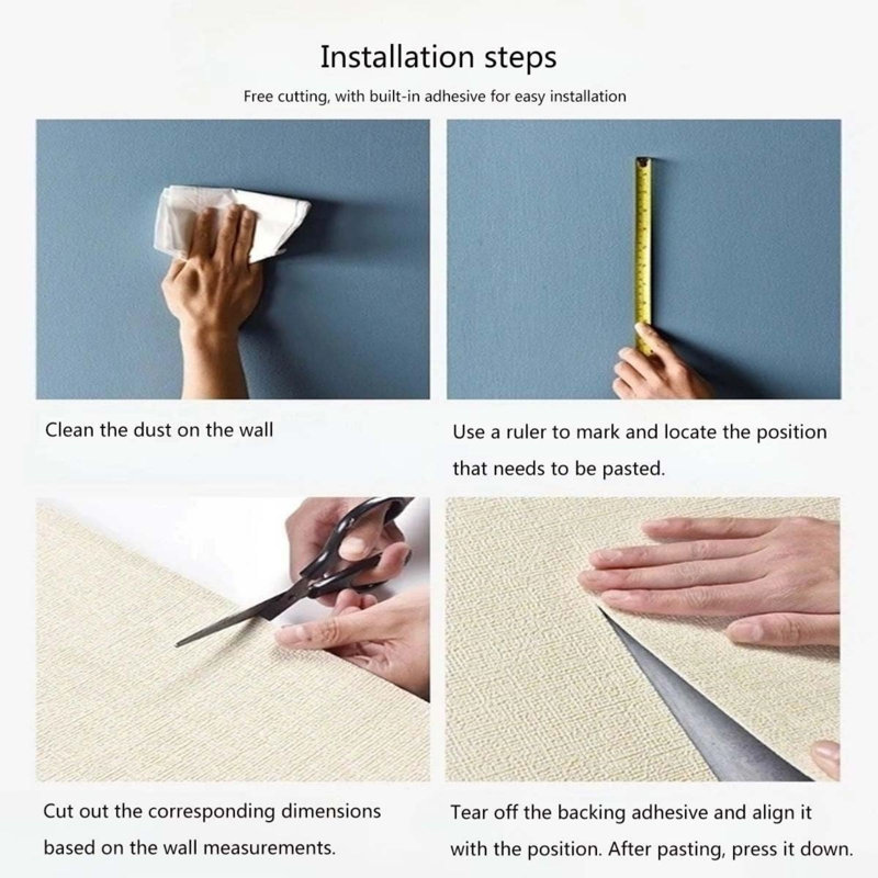 50x1000cm Self Adhesive Wallpaper, Peel and Stick XPE Foam Wall Sticker, Texture Wallpaper, Contact Paper for Living Room,Bedroom, Cupboard Furniture Stickers