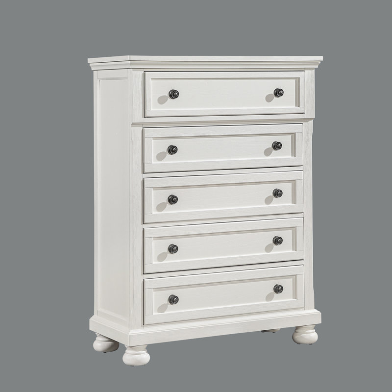 Kynsleigh 40'' W 5 - Drawer Dresser, Oyster White