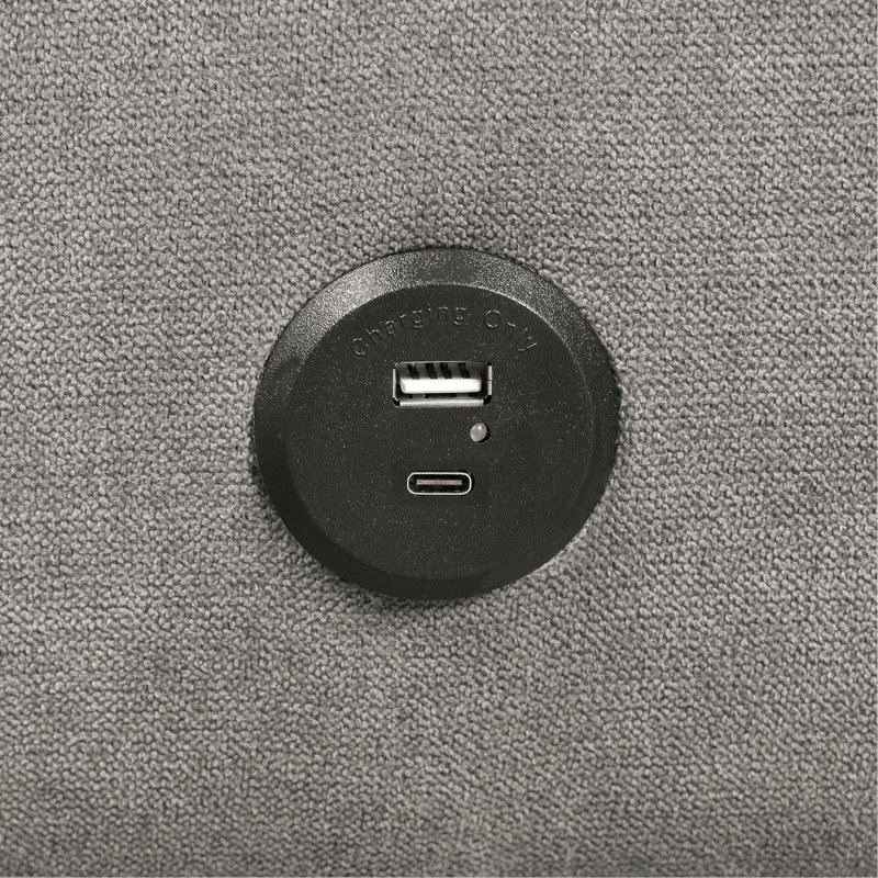 Contemporain convertible en canapé-lit gris 1Pc