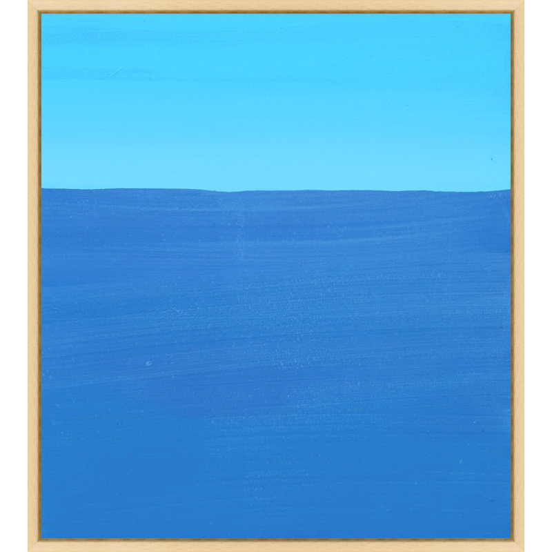 «Lapis Lazuli Landscape 5» par Thom Filicia, peinture sur toile à cadre flottant