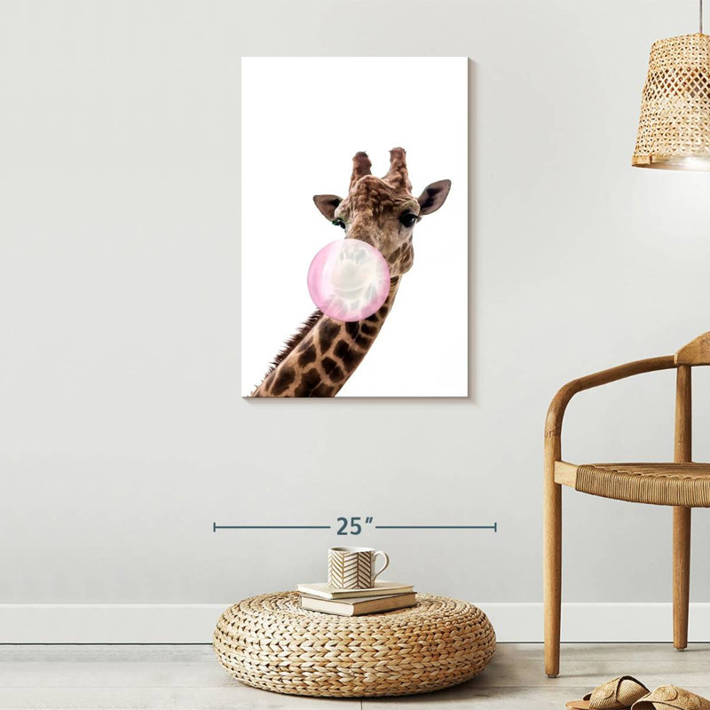 Girafe à bulles, H 30 po x l 20 po x P 1,25 po
