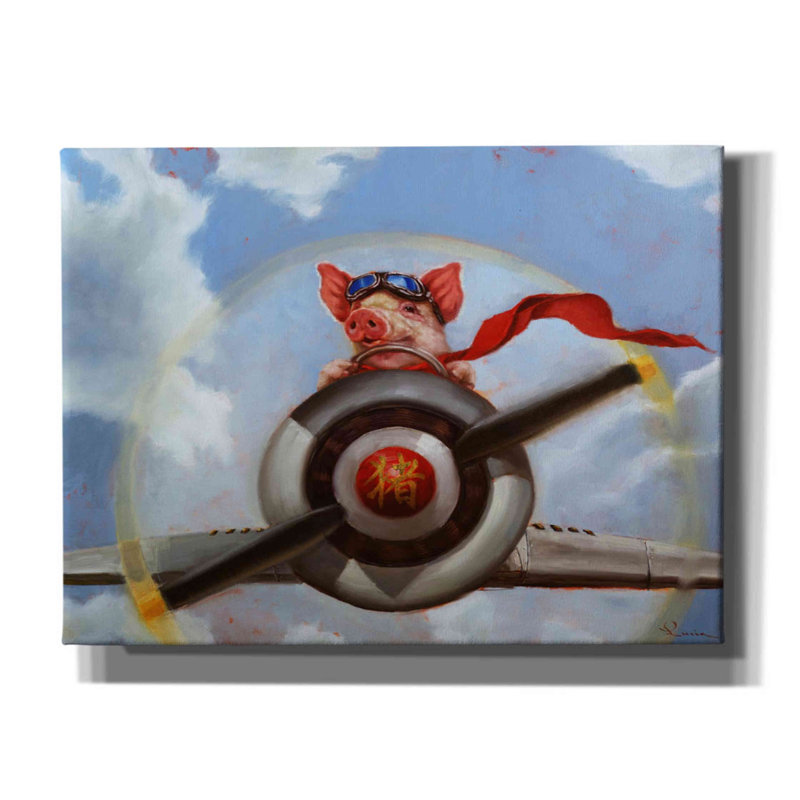 " When Pigs Fly " by Lucia Heffernan, 12" H x 16" W