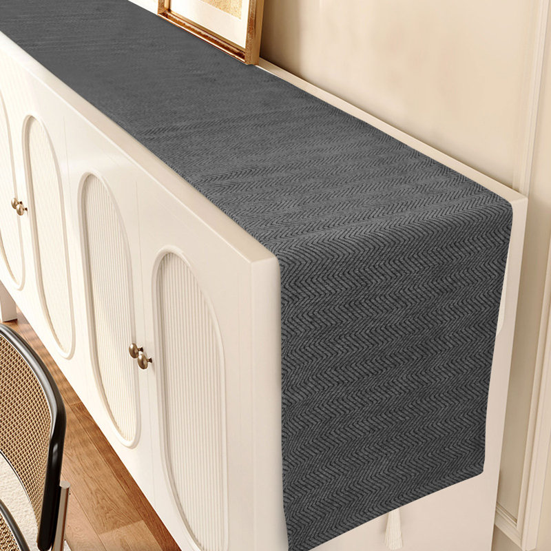 Table Runner Chevron Pattern Kitchen Dining Table Runner | Dresser Scarf Runner | Furniture Top Cover, 14" W x 72" L