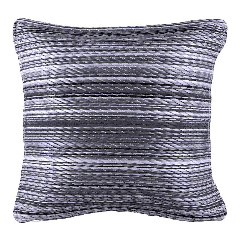 Coussin de patio intérieur en polyester recyclé résistant aux taches et lavable à la machine, H 16,5 po x l 16,5 po
