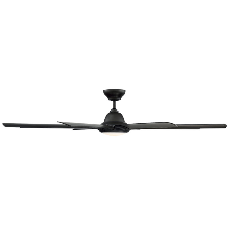Hydra 8 - Blade Outdoor LED Smart Standard Ceiling Fan with Wall Control and Light Kit Included, Works With Alexa and iOS or Android App