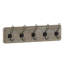 Nariaki Wall Mounted Solid Pine Wood Storage Rack with 5 Hanging Hooks-1974697621
