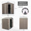 Outdoor Metal Storage Shed Grey-110646394