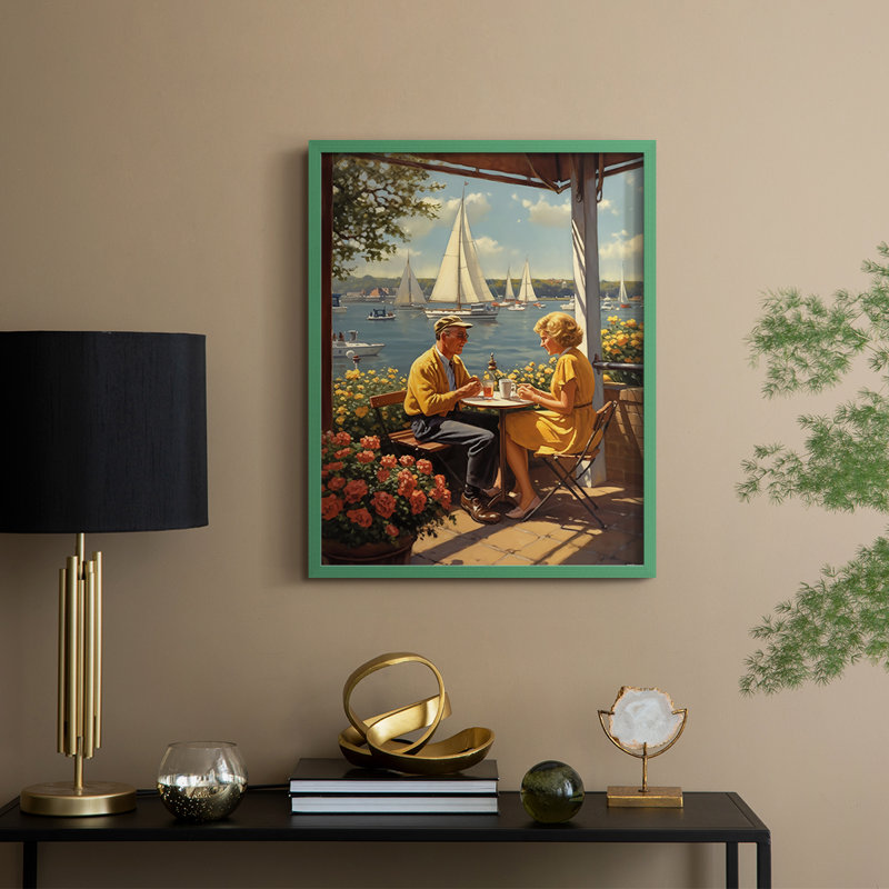 NAUTICAL Series DCI, reproduction encadrée - bois massif, Vert, H 30 po x l 24 po