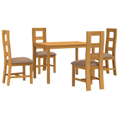 4 -Person Oak Solid Wood Dining Set