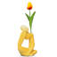 Vase en céramique avec tulipe Lusya Sunlit