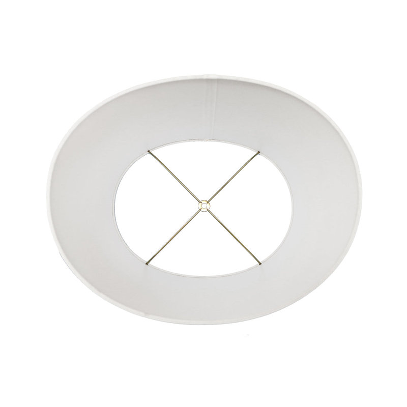Linen Oval Lamp Shade, 9" H x 12" W x 8" D, Beige