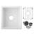 Quartz 18" L X 16" W Undermount Bar Sink With Grid And Strainer