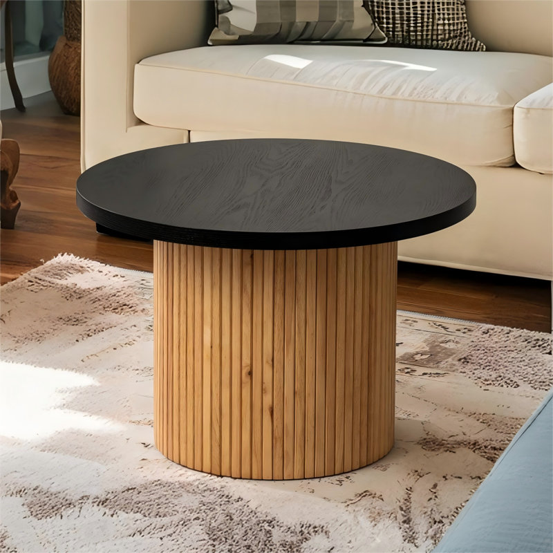 Table basse ronde en bois massif