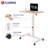 CLATINA Rolling Adjustable Laptop Cart Standing Desk with Drawer Black-67180483