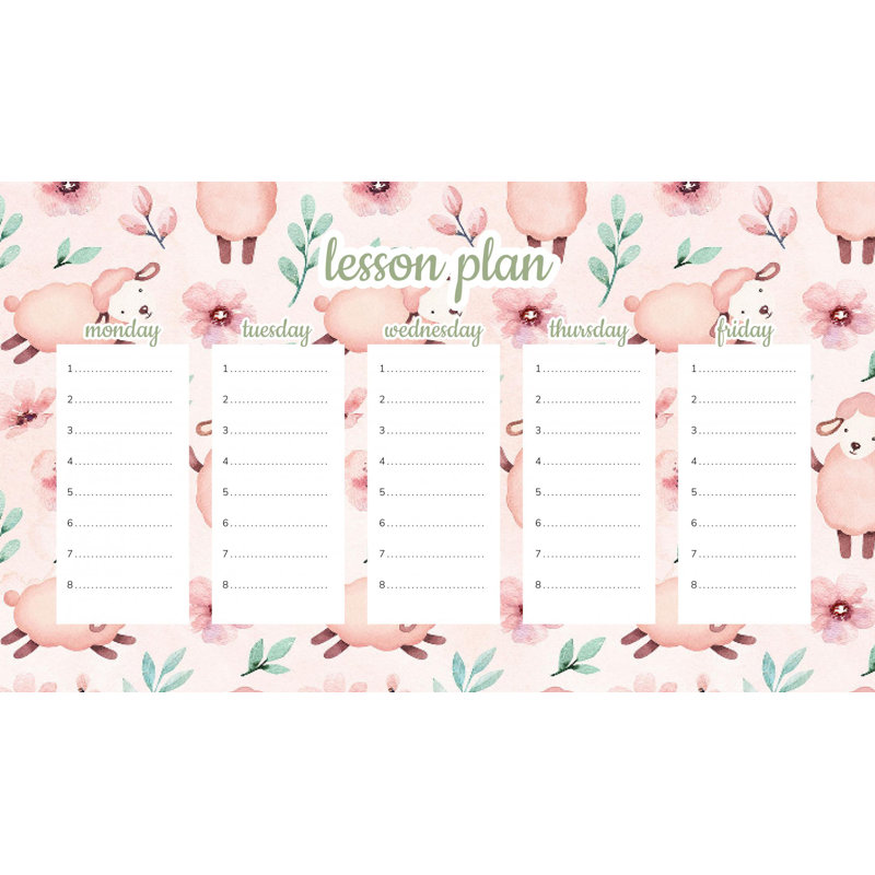 Magnetic Lesson Plan Adorable Sheep