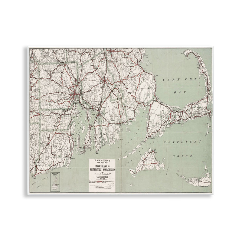 Cape Cod & RI Map Wall Plaque Art by Graffi*tee Studios